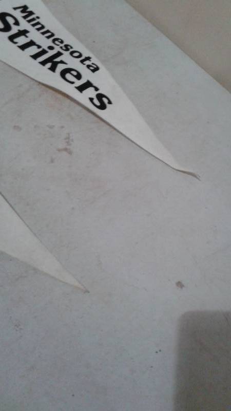 lot 9 image: Two Vintage Minnesota Strikers Soccer Pennants