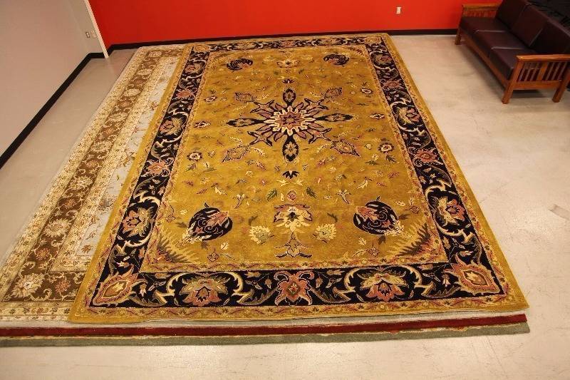 lot 1 image: Chamberlain Large Area Rug 12 x 18 Gold