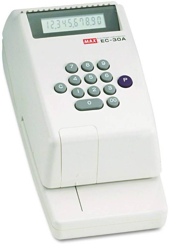 lot 38 image: Max EC-30A Max Model EC-30A Electronic Checkwriter, 10-Digit $180