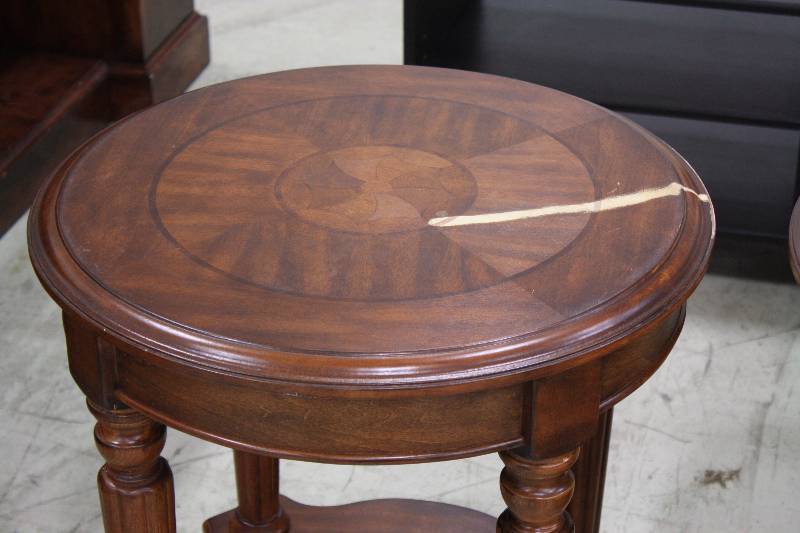 lot 186 image: Matching Solid Wood Side Tables