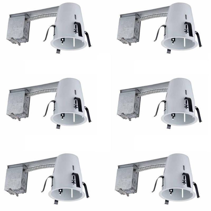 (432) Commercial Electric 4 in. White Recessed Non-IC Remodel Housing