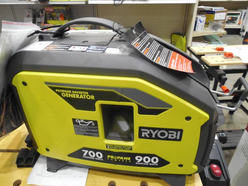 lot 219 image: Ryobi 900-Watt Propane Powered Inverter Generator