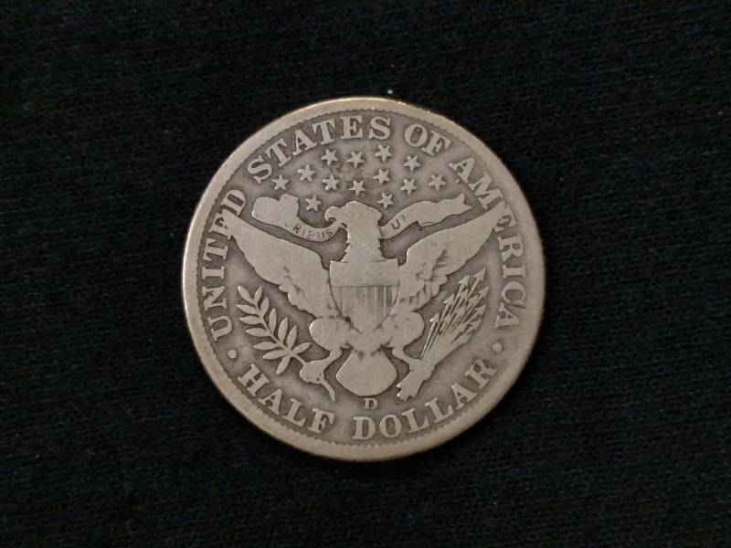 1906 D Barber Silver Half Dollar...