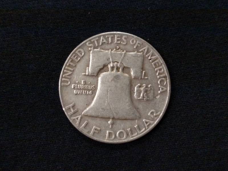 1954 D Franklin Silver Half Dollar...