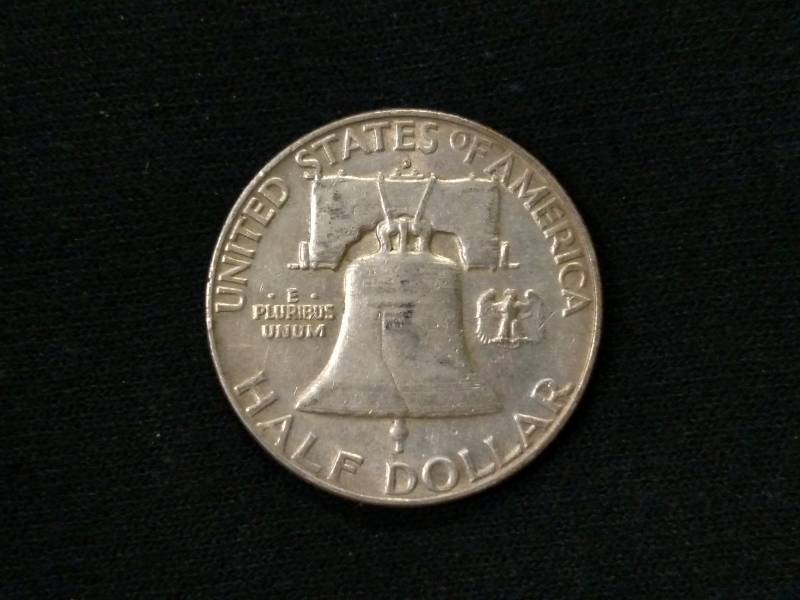 1958 D Franklin Silver Half Dollar...