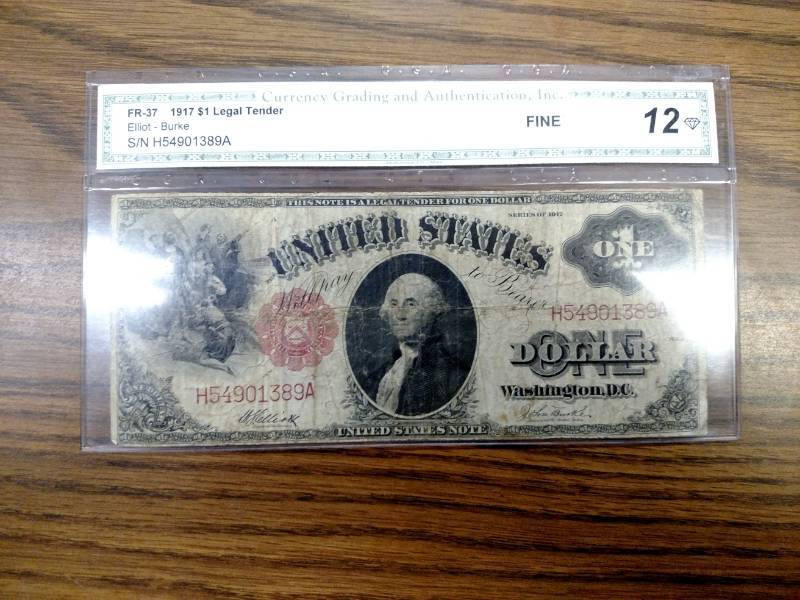 1917 CGA Fine 12 Large Size One Dol...