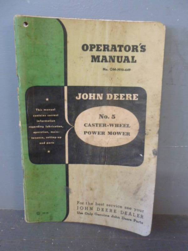 Vintage John Deere Manual