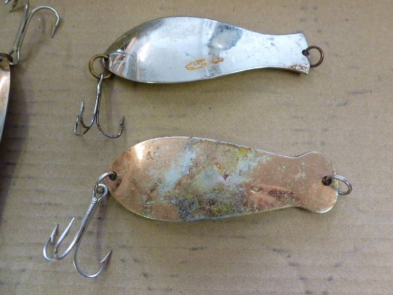 Two K-B Mankato 4 Metal Fish Lures 