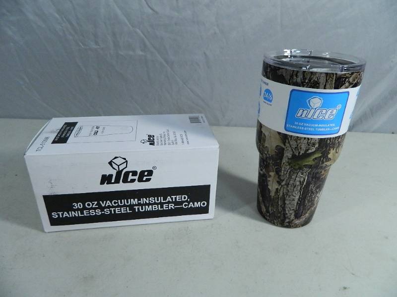 lot 21 image: New nICE 30 oz Camo Vacuum Insulated Stainless Steel Tumbler
