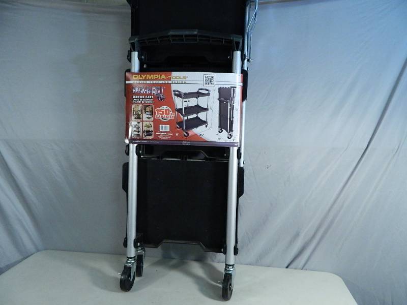 lot 53 image: New Olympia 3 Tier Folding Cart