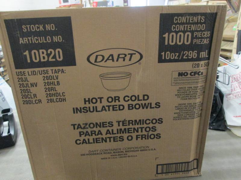 Dart Foam Bowls 1000 ct 10 oz Retai...