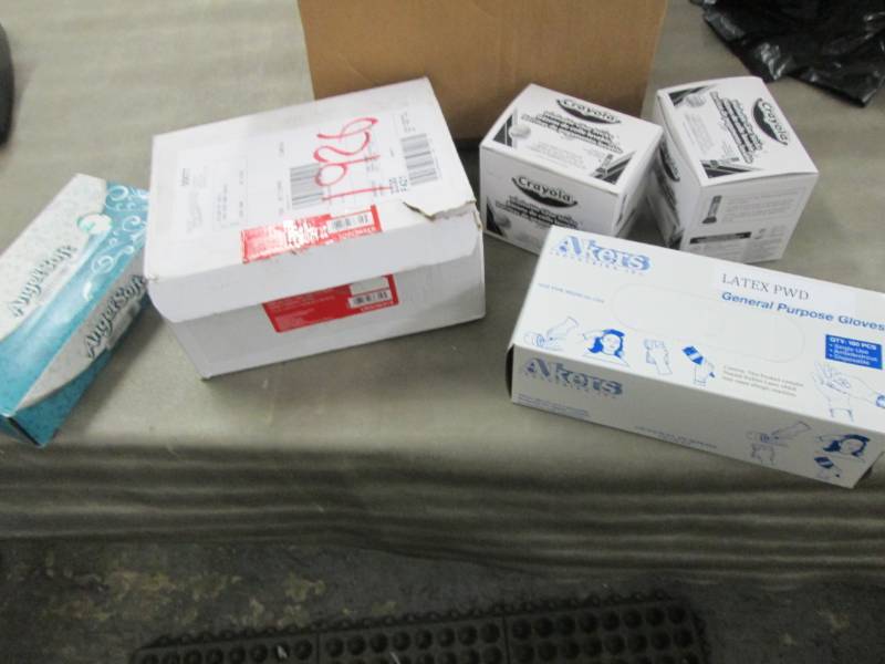 Latex gloves, 2 Boxes Glue Sticks, ...