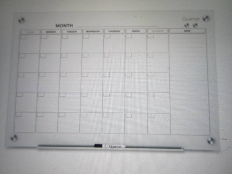 Quartet Glass Magnetic Calendar Boa...