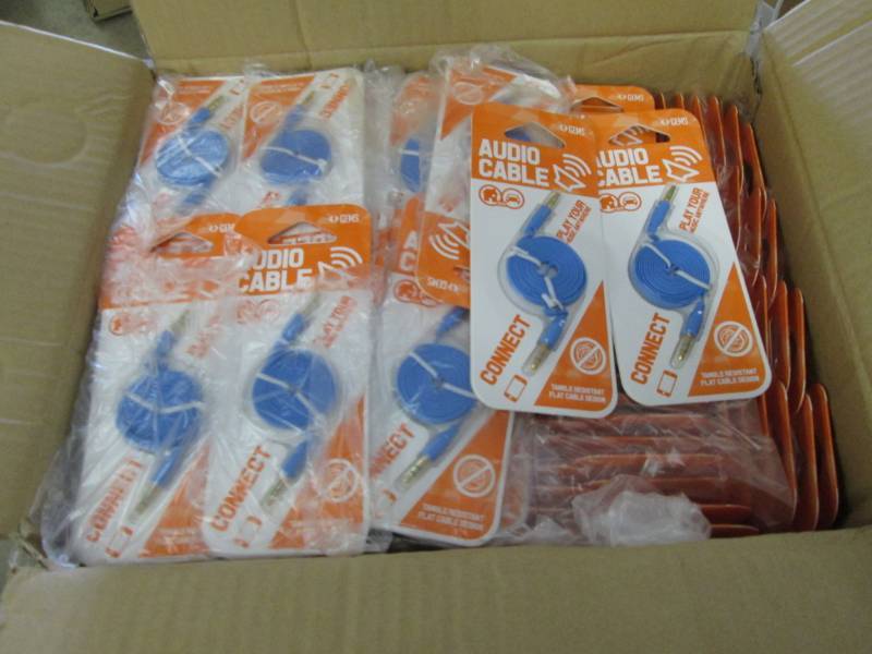 Case of 200 Gems 6 ft Audio Cable- ...