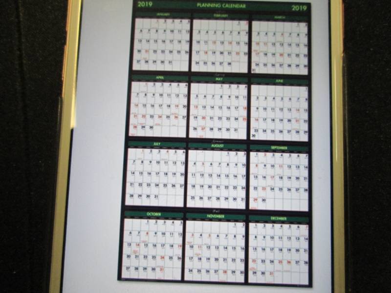 Lot of 6 Planning Calendars Retail ...