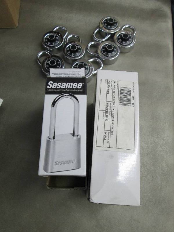Lot of 12 Sesamee Keyless Padlocks,...
