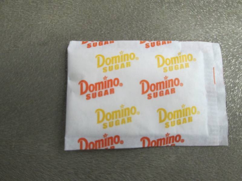 Domino Sugar Packets- box has water...