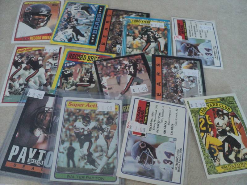 lot 45 image: Walter Payton Cards...