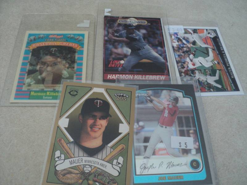 lot 62 image: Joe Mauer and Harmon Killebrew Card...