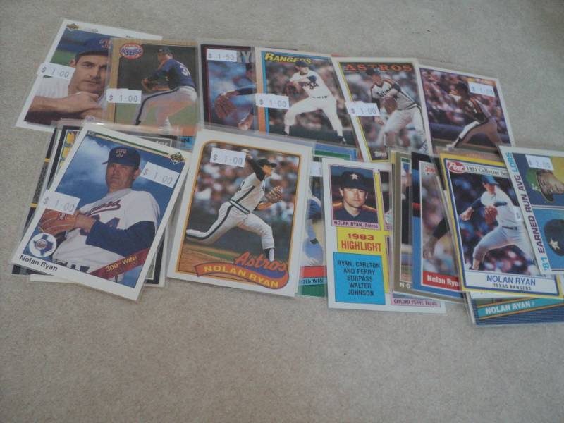lot 109 image: 25 Nolan Ryan Cards...