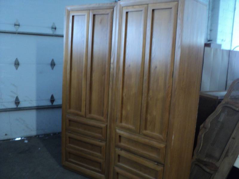 lot 143 image: 2 Wood Cabinets 16 x 39 x 11...