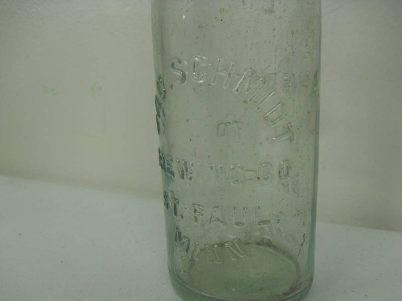 lot 49 image: Antique JAC SCHMIDT Raised Letter Beer Bottle