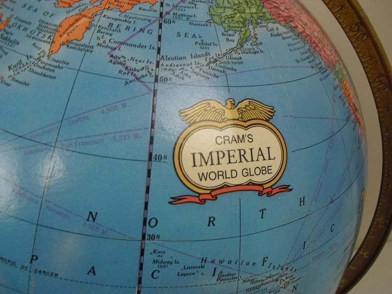 lot 78 image: Pair Of Vintage Globes