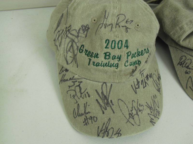 lot 92 image: Lot Of 3 Green Bay Packers Training Camp Staff 2004 2005 2006 Autographed Hats