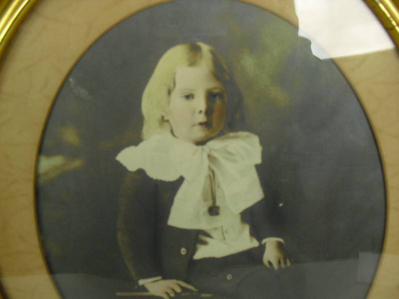 lot 93 image: Large Antique Childs Picture And Frame