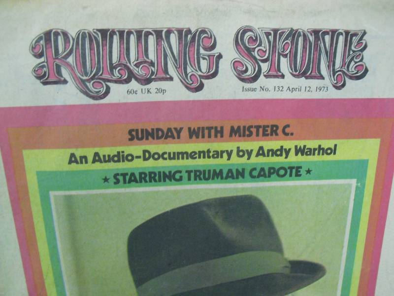 lot 94 image: Vintage 1970s Truman Capote Rolling Stone