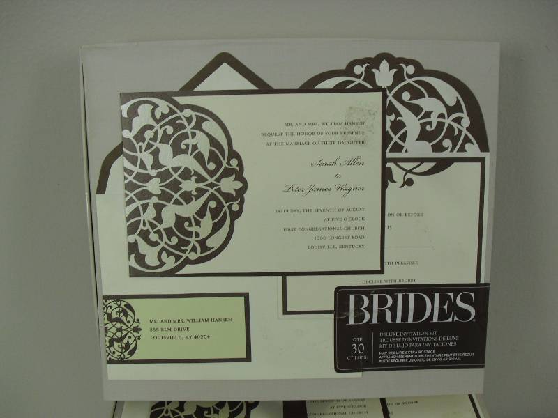 lot 101 image: Lot of 5 Brides Deluxe Invitation Kits 30 In Each Kit