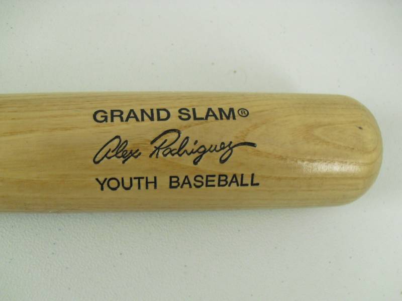 lot 118 image: Alex Rodriguez Louisville Slugger Grand Slam Wood Youth Baseball Bat Unused