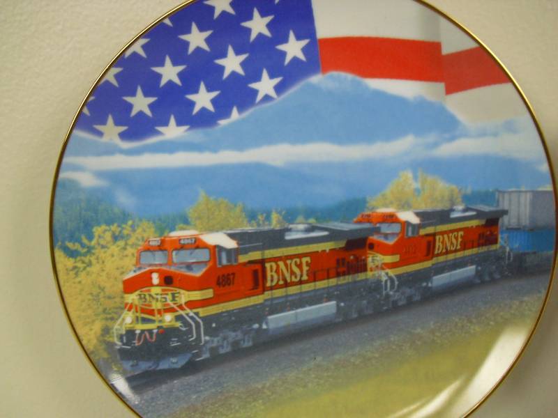 lot 143 image: BNSF Railroad Train Collector Plates