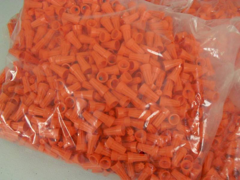 lot 167 image: Huge Lot Of Orange Electrical Wire Nuts