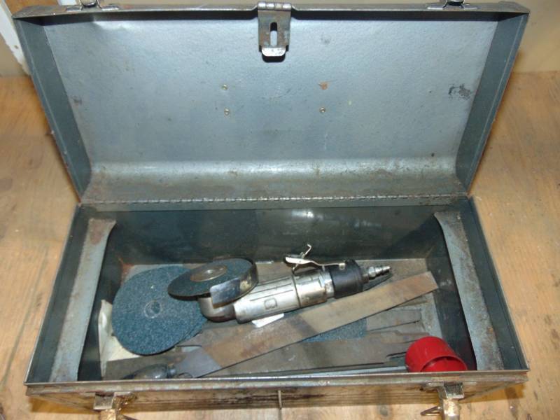 Metal Tool Box With Tools