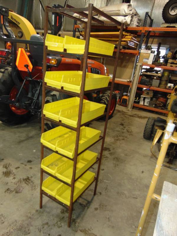 Metal Stand With Parts Bins
