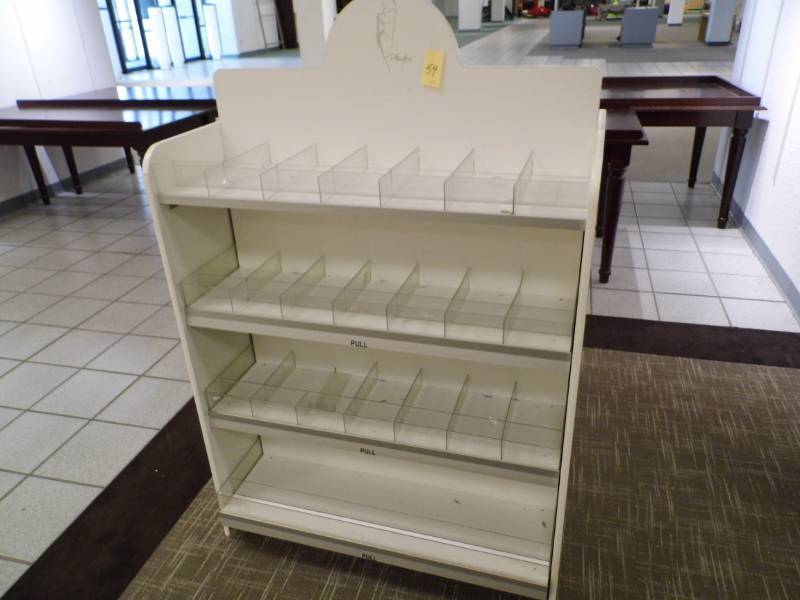 lot 54 image: Lot of 2 Acrylic Displays - Wooden Display