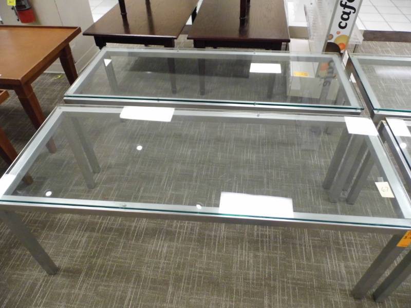 lot 67 image: Lot of 2 Glass Tables