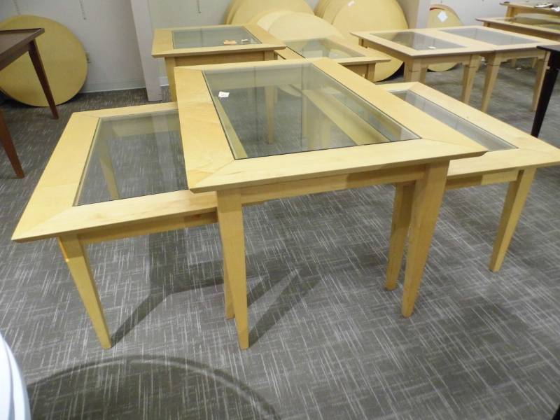 lot 74 image: Lot of 3 Glass Tables