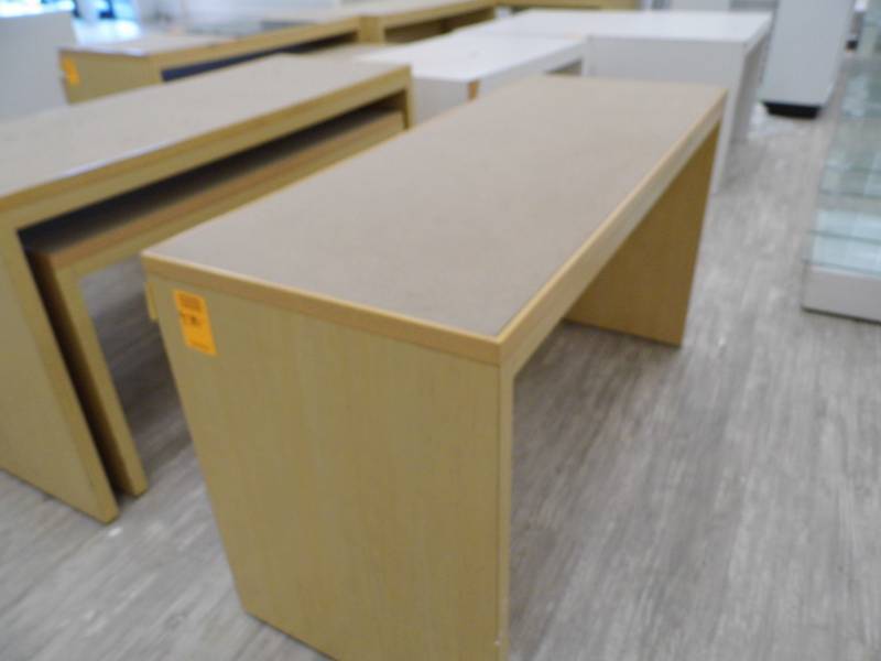 lot 88 image: Lot of 2 Display Tables wCloth Top