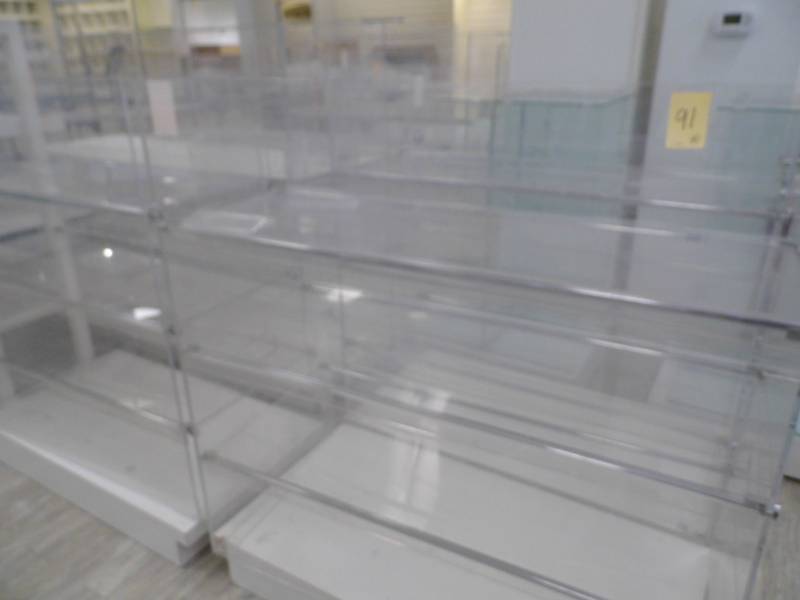 lot 91 image: Lot of 3 Acrylic Display Units