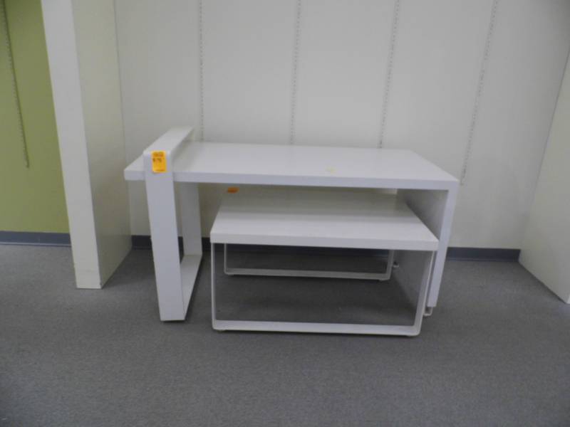 lot 117 image: Lot of 2 White Tables