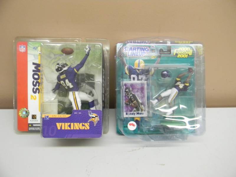 NFL PLAYERS INC. HOFer RANDY MOSS MINNESOTA VIKING & HOFer RANDY MOSS 200001 STARTING LINEUP - STILL IN CASE - SEE PICTURES