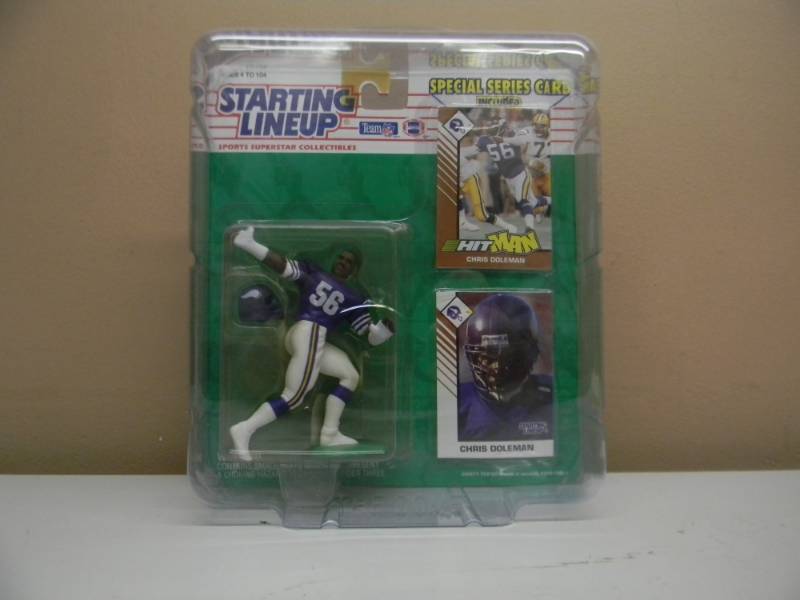 RARE - 1993 Kenner Starting Lineup   CHRIS DOLEMAN  Minnesota Vikings HOFer - STILL IN PLASTIC CASE - SEE PICTURES