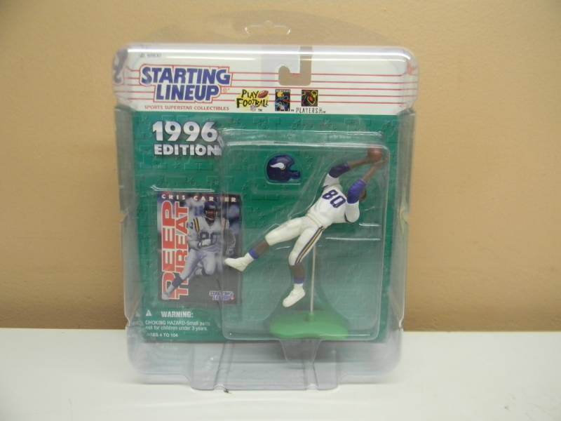 RARE - 1996 Kenner Starting Lineup   CRIS CARTER  Minnesota Vikings HOFer, BEST HANDS EVER - STILL IN PLASTIC CASE - SEE PICTURES