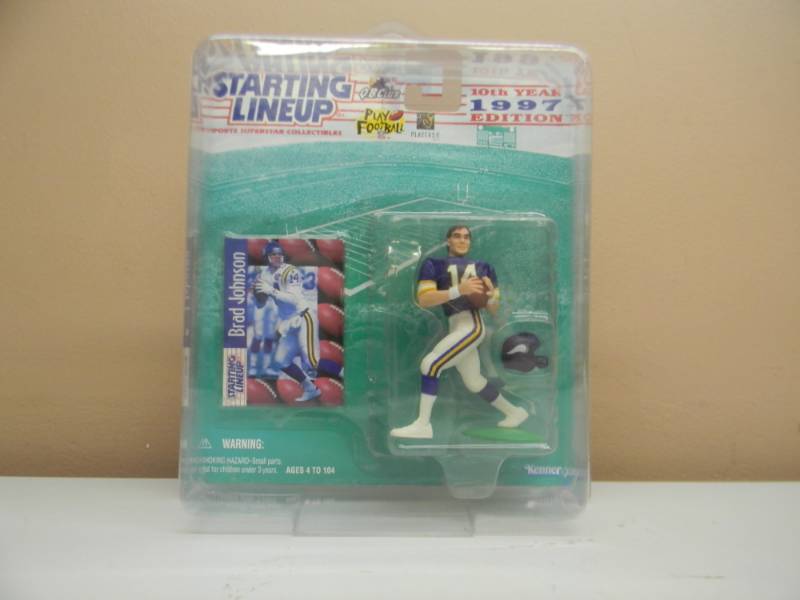 RARE - 1997 10TH TEAR EDITION Kenner Starting Lineup   BRAD JOHNSON  Minnesota Vikings  - STILL IN PLASTIC CASE - SEE PICTURES