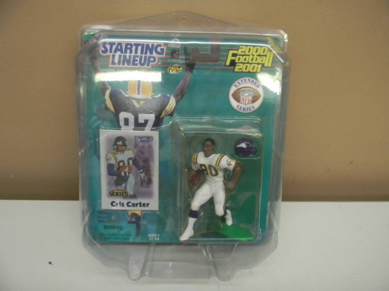 RARE - 20002001 HASBRO Starting Lineup   CRIS CARTER  Minnesota Vikings HOFer - STILL IN PLASTIC CASE - SEE PICTURES