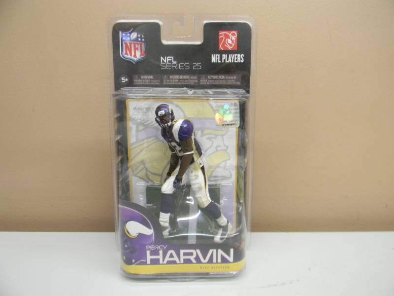 MINNESOTA VIKINGS PERCY HARVIN #12 NFL FOOTBALL SERIES 25 ACTION FIGURE - IN BOX - SEE PICTURES