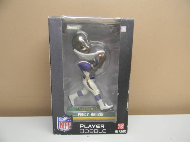 MINNESOTA VIKINGS PERCY HARVIN NFL FOOTBALL ENDZONE SERIES BOBBLE HEAD 2010 - IN BOX - SEE PICTURES