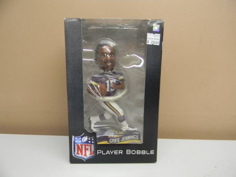 RARE - MINNESOTA VIKINGS NFL PLAYER BOBBLE GREG JENNINGS - NEW IN BOX - SEE PICTURES